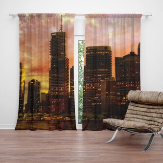 Závěs Mrakodrapy: 2ks 140x250cm