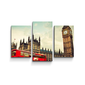 Obraz - 3-dílný Londýn: 75x50 cm
