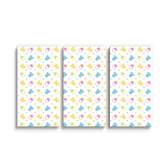 Obraz - 3-dílný Dudlíky a body: 120x80 cm