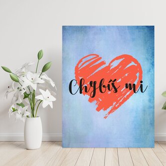 Dárková cedulka Chybíš mi 2: 30x40 cm