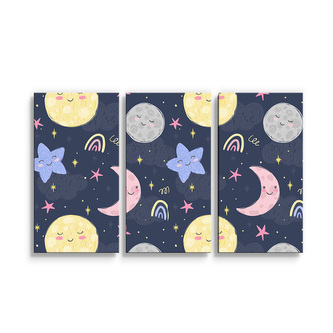 Obraz - 3-dílný Dětské nebe: 120x80 cm