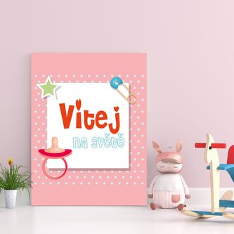 Dárková cedulka Vítej na světě 3: 30x40 cm