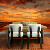 Tapeta Oranžové slunce: 336x220 cm