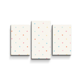 Obraz - 3-dílný Barevné tečky na béžové: 75x50 cm