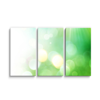Obraz - 3-dílný Zelená abstrakce: 120x80 cm