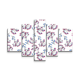 Obraz - 5-dílný Jeřabiny: 125x90 cm