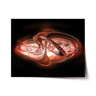 Plakát Červená abstrakce: 120x80 cm