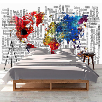 Tapeta Jména států: 336x220 cm Tapeta Jména států: 336x220 cm