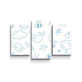 Obraz - 3-dílný Kreslení nejmenších: 75x50 cm