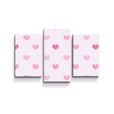 Obraz - 3-dílný Růžové srdce: 75x50 cm