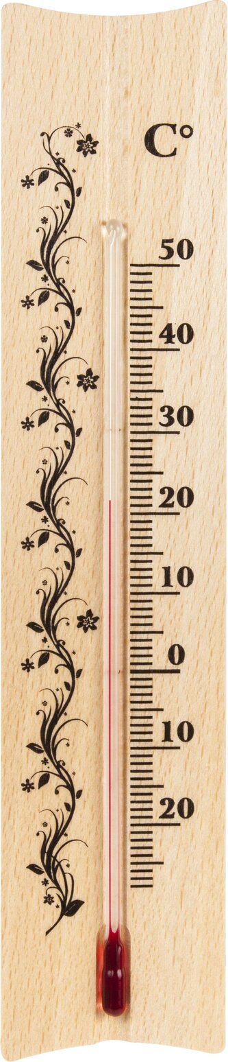 teploměr vnitř.dřevěný 185x40 mm 011200