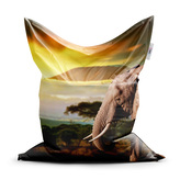 Sedací vak Slon z profilu: 150x100 cm