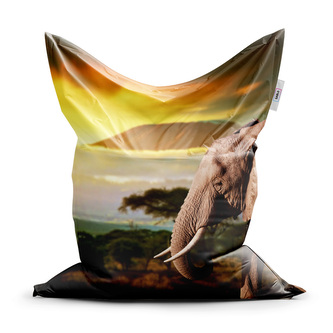 Sedací vak Slon z profilu: 150x100 cm