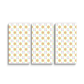 Obraz - 3-dílný Barevné kytičky: 120x80 cm