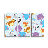 Obraz - 3-dílný Zoo pro děti: 120x80 cm