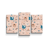 Obraz - 3-dílný Barevné kočičky: 75x50 cm