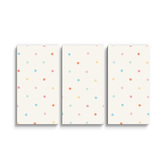 Obraz - 3-dílný Barevné tečky na béžové: 120x80 cm
