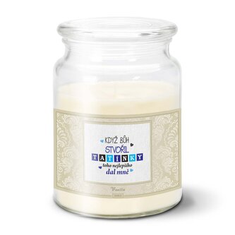 Svíčka Když Bůh stvořil tatínky: 500 g 