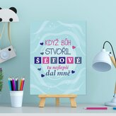 Dárková cedulka Když Bůh stvořil šéfové: 30x40 cm