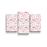 Obraz - 3-dílný Růžoví dinosauři: 75x50 cm