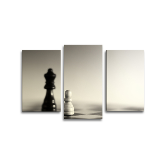 Obraz - 3-dílný Šachy: 75x50 cm