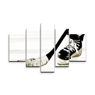 Obraz - 5-dílný Lední hokej: 125x90 cm