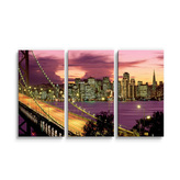 Obraz - 3-dílný Rozsvícený most: 120x80 cm