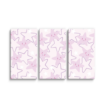 Obraz - 3-dílný Veselé hvězdy: 120x80 cm