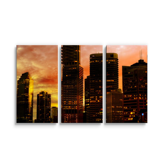 Obraz - 3-dílný Mrakodrapy: 120x80 cm