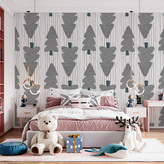 Tapeta Šedé stromky: 336x220 cm