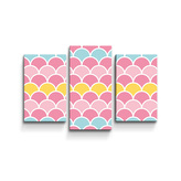 Obraz - 3-dílný Barevné šupiny: 75x50 cm