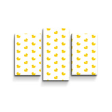 Obraz - 3-dílný Žluté kačenky: 75x50 cm