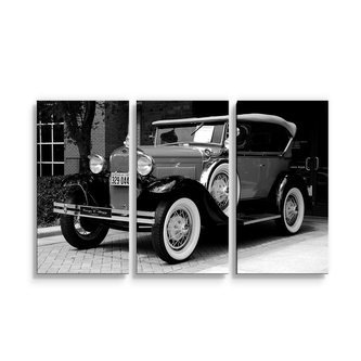 Obraz - 3-dílný Černobílý veterán: 120x80 cm