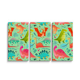 Obraz - 3-dílný Dinosauři v trávě: 120x80 cm