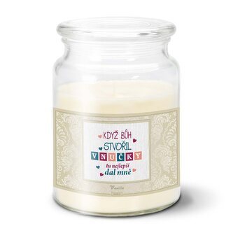 Svíčka Když Bůh stvořil vnučky: 500 g 