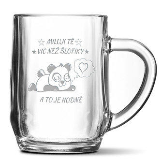 Půllitr Miluji tě víc než šlofíky: 0,5