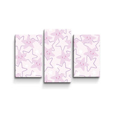Obraz - 3-dílný Veselé hvězdy: 75x50 cm