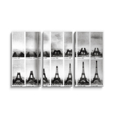 Obraz - 3-dílný Eiffelova věž stavba: 120x80 cm