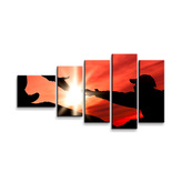 Obraz - 5-dílný Horolezci: 100x60 cm