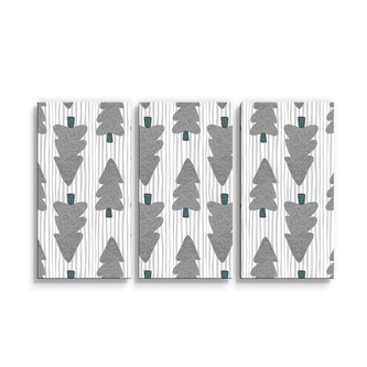 Obraz - 3-dílný Šedé stromky: 120x80 cm