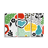 Obraz - 3-dílný Dětské malování: 120x80 cm