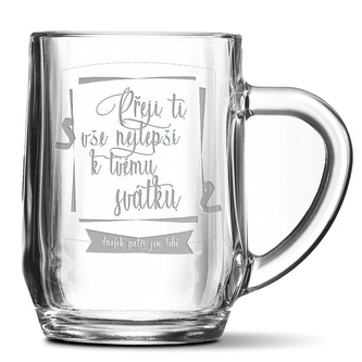 Půllitr Přeji ti vše nejlepší k tvému svátku: 0,5