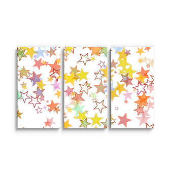 Obraz - 3-dílný Hvězdičky: 120x80 cm