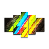 Obraz - 5-dílný Pruhová abstrakce: 125x90 cm