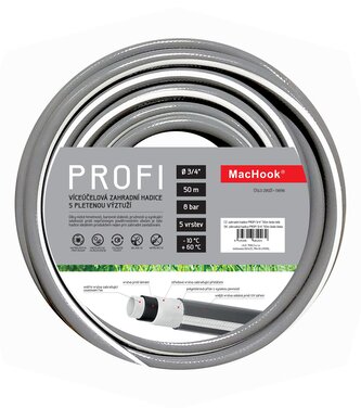 zahradní hadice PROFI 3/4" 50m šedo-bílá