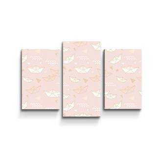 Obraz - 3-dílný Skládací lodičky: 75x50 cm