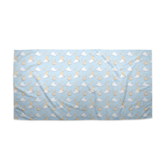 Ručník Měsíčky, hvězdičky a mráčky: 70x140 cm Ručník Měsíčky, hvězdičky a mráčky: 70x140 cm