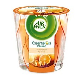 Air Wick Vonná svíčka ve skle Essential Oils Infusion Pomeranč a sváteční koření 105 g unisex