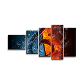 Obraz - 5-dílný Ohnivý klíč: 100x60 cm