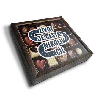 Pralinky Život je cesta, nikoliv cíl: 20 ks pralinek